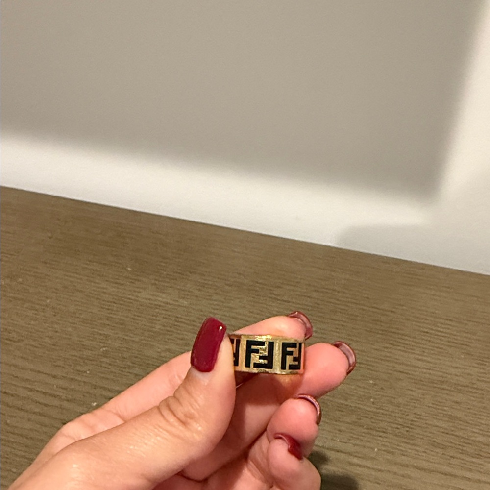 Fendi Gold Band with Black Detailing